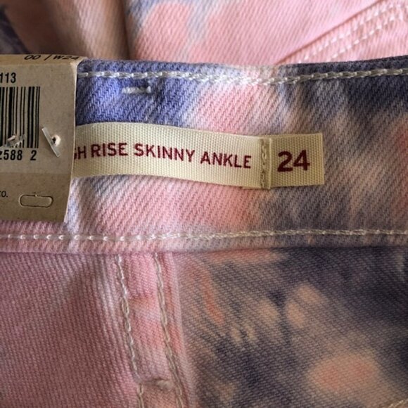 Levis Womens Plus Size 721 Tie-dye High Rise Ankle Jeans Size 24 (00) - Picture 9 of 11